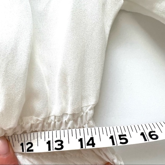 Lioness White Linen-Blend Ruffle 'Cuban' Dress M - Picture 9 of 15